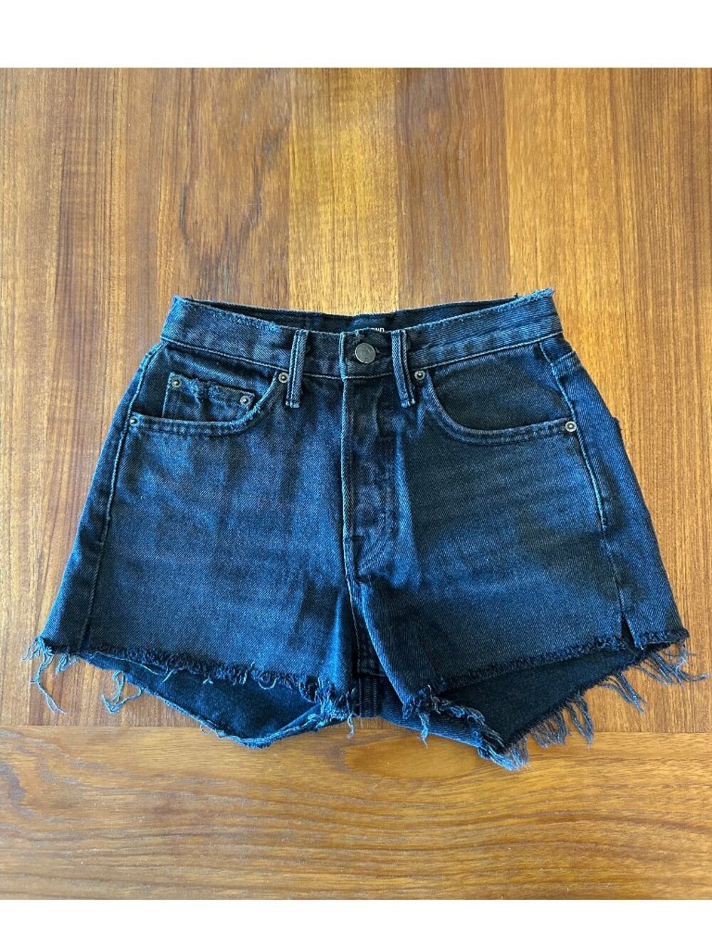 GRNFRND Denim Black/Grey "Karolina" Cut off Jean Shorts - Size 23